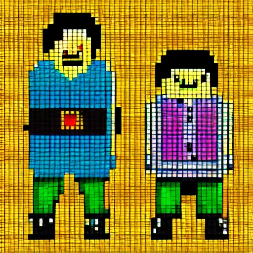 Image similar to yellow submarine pixel art