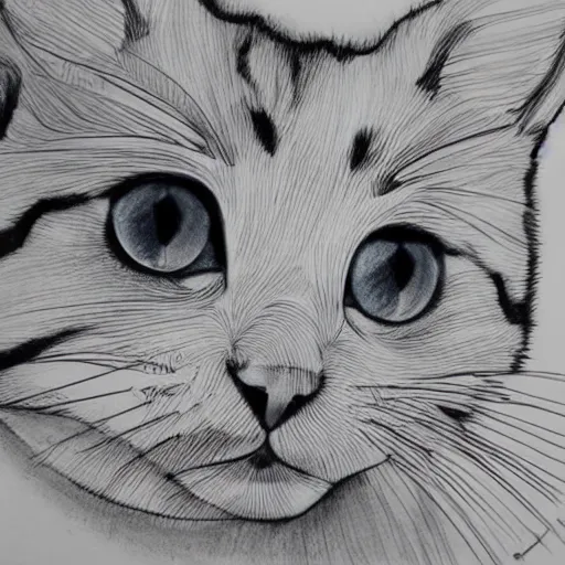 cute kitten drawing