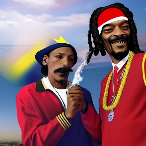 Image similar to hugo chavez smoking with snoop dog in a party inside a private jet, realistic render, award winning photography, very coherent, many details, venezuelan flag, detailed faces