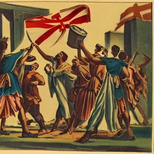 Image similar to Propaganda for Greece from the 1800's.