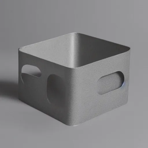 Prompt: minimal iron cast pan inspired by Marcel Breuer