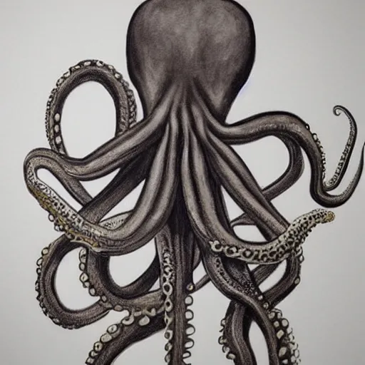 Image similar to photorealistic octopus wearing pants