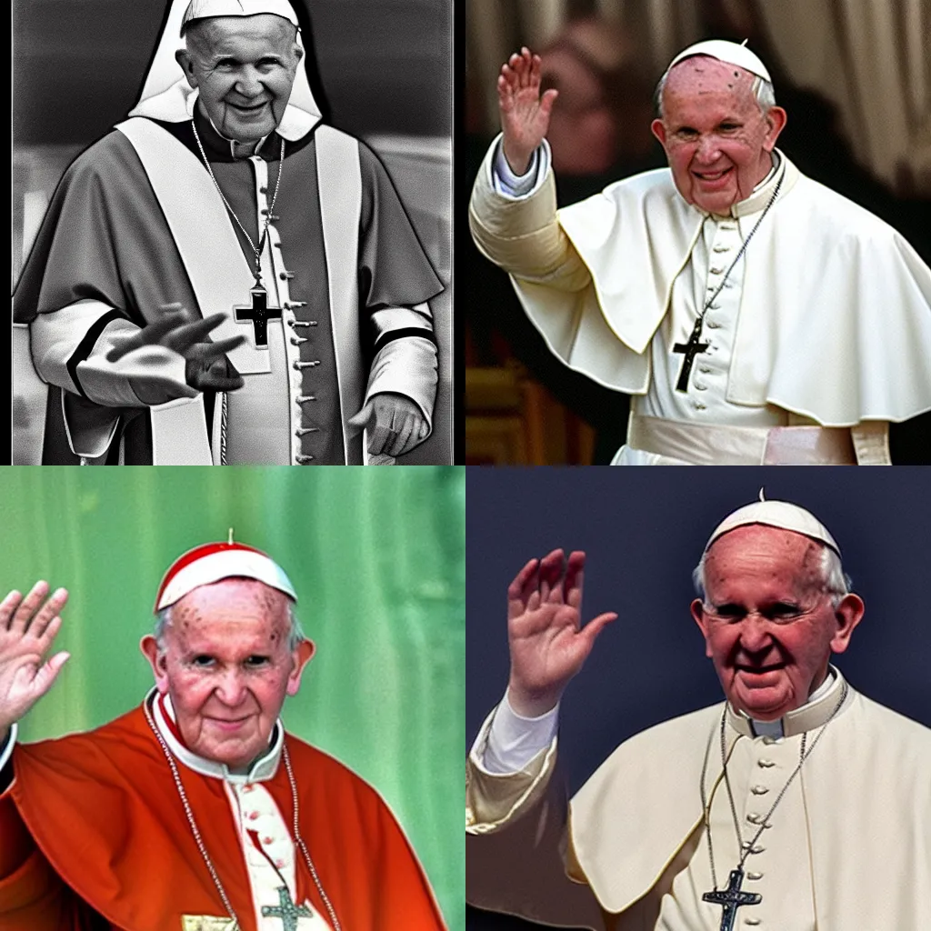 Prompt: Pope John Paul II as a Disney villain