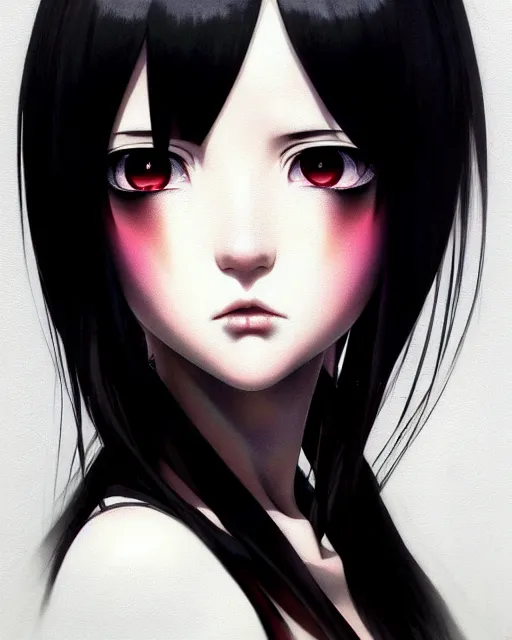 Prompt: portrait Anime goth girl, cute-fine-face, black-hair pretty face, realistic shaded Perfect face, fine details. Anime. realistic shaded lighting by Ilya Kuvshinov katsuhiro otomo ghost-in-the-shell, magali villeneuve, artgerm, rutkowski, WLOP Jeremy Lipkin and Giuseppe Dangelico Pino and Michael Garmash and Rob Rey