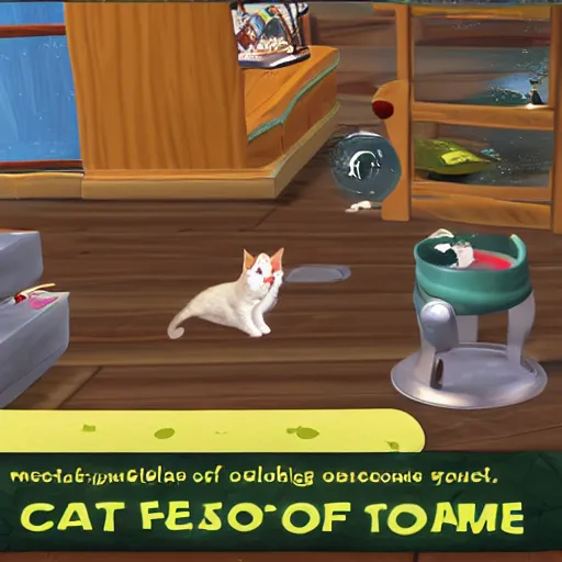 Image similar to Screenshot from Cat simulator 2022