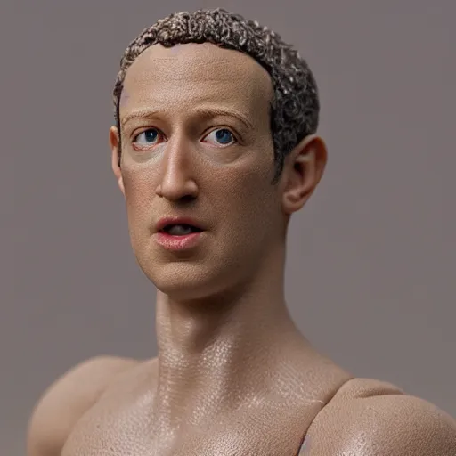 Prompt: product photography of a action figure marc zuckerberg, depth of field, zeiss lens, detailed, centered, by erwin olaf, joop geesink, wes anderson, breathtaking, 8 k resolution, extremely detailed, beautiful, establishing shot, realistic materials, hyperrealistic