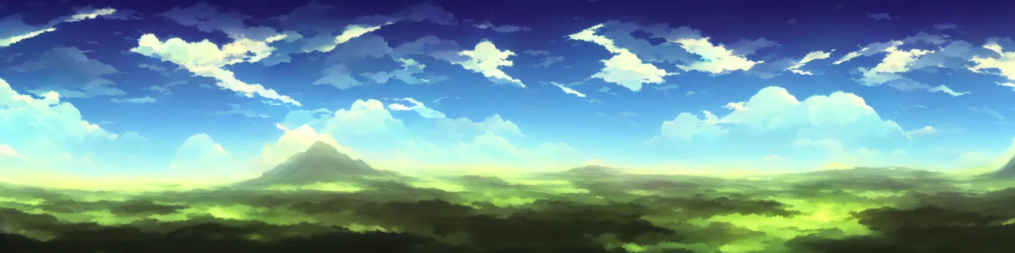 Image similar to panorama view of the sky. matte painting, anime, studio ghibli. professional digital painting, artstation, concept art, smooth, beautiful, cinematic