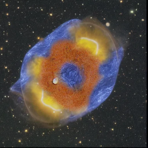 Image similar to azathoth as seen through the james webb telescope