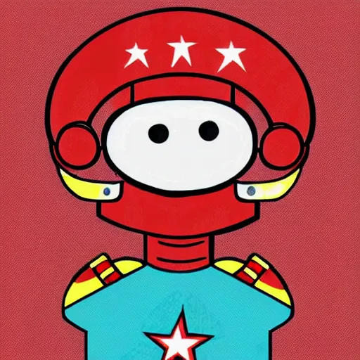 Image similar to cute communist robot