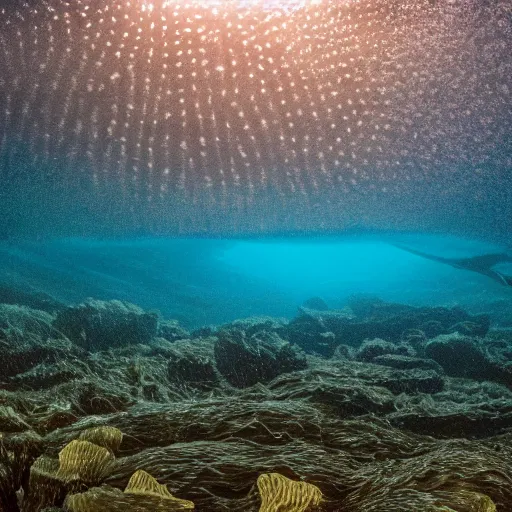 Image similar to underwater Westminster, deep underwater, trawled seabed, shot on gopro9, moody lighting, 8k, very very very highly detailed, hyper realistic realistic, kelp