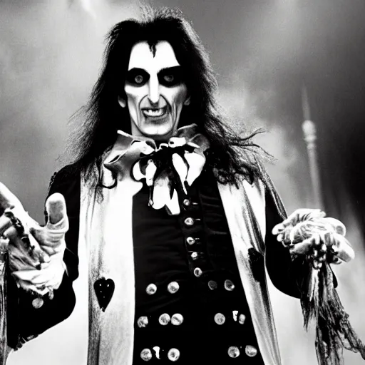 Image similar to Alice cooper in the role of Dracula