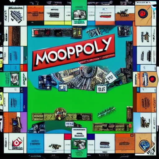 Prompt: monopoly board viewed from above, the avengers themed, hulk, marvel, photo, top view, precise, reality, high quality photograph