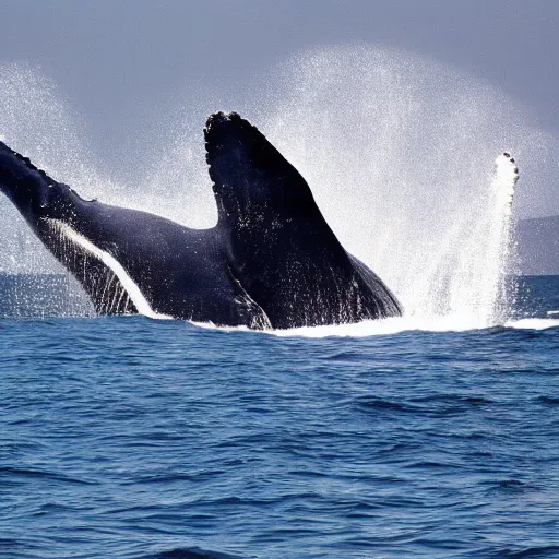 Prompt: whale blowhole close up, highly detailed photo