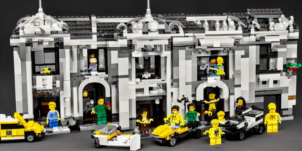 Image similar to mar - a - lago fbi raid lego set