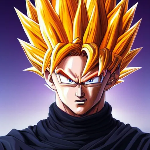 The Super Saiyan - Dragon Ball Custom Anime Portrait