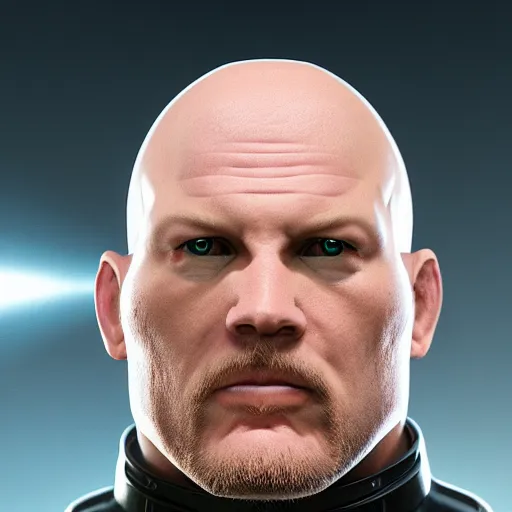 Image similar to stone cold steve austin as professor x, au naturel, hyper detailed, digital art, trending in artstation, cinematic lighting, studio quality, smooth render, unreal engine 5 rendered, octane rendered, art style by klimt and nixeu and ian sprigger and wlop and krenz cushart