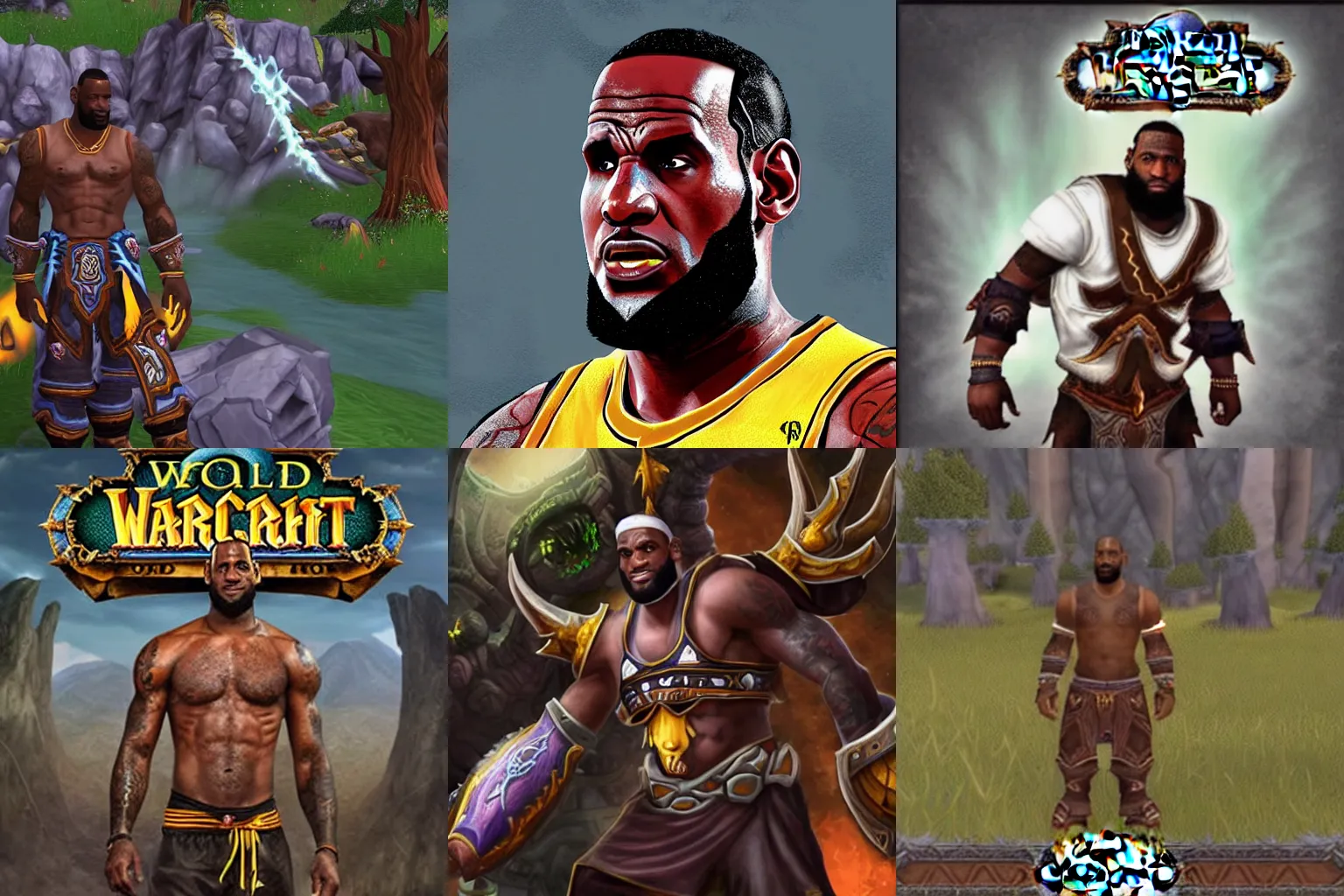 Prompt: Lebron james in World of Warcraft