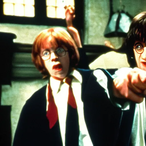 Prompt: harry potter in the pulp fiction movie