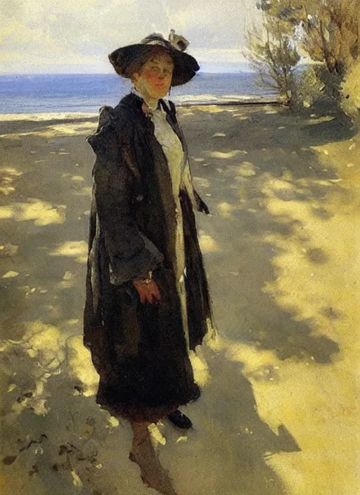 Prompt: a portrait of a character in a scenic environment by anders zorn * *