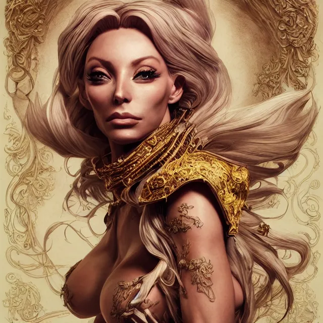 Image similar to the portrait of isabelledeltore as an absurdly beautiful, graceful, elegant, sophisticated, an ultrafine hyperdetailed illustration by kim jung gi, irakli nadar, intricate linework, bright colors, octopath traveler, final fantasy, unreal engine 5 highly rendered, global illumination, radiant light, detailed and intricate environment