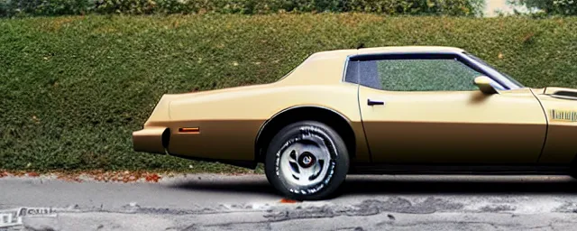 Image similar to a single time machine and 1 9 7 7 pontiac firebird hybrid, dslr