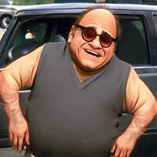 Prompt: Danny DeVito in a GTA loading screen