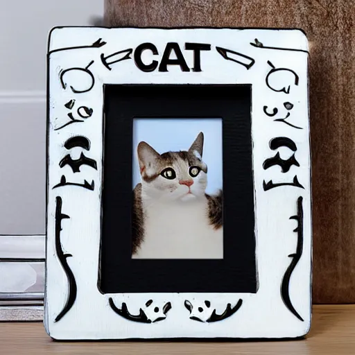 Image similar to picture frame made of cat fangs