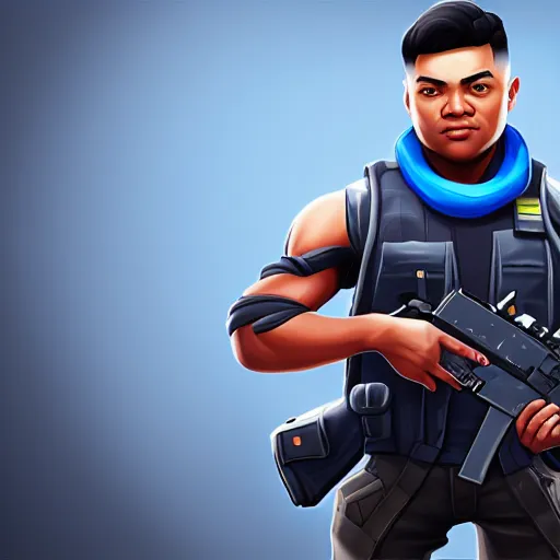 Prompt: lt. john liama from fortnite game, hyper detailed masterpiece, digital art painting, hyper realism aesthetic