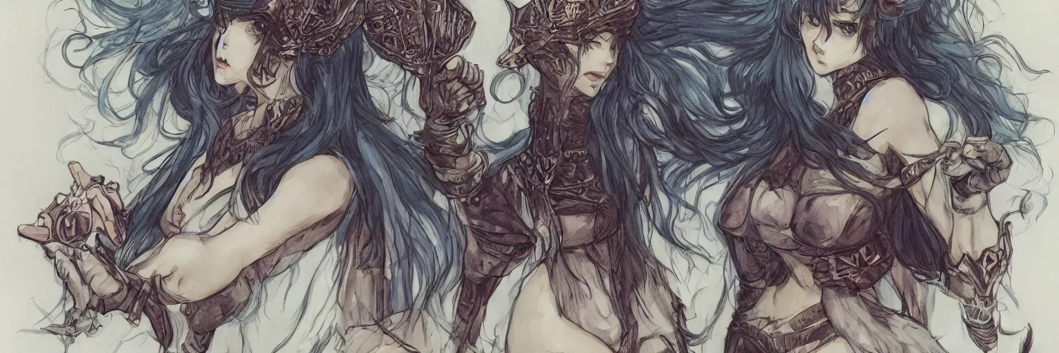 Image similar to a beautiful dressed furry girl, artstation hq, stylized, award winning, dark phantasy, colored illustration from berserk, created by kentaro miura