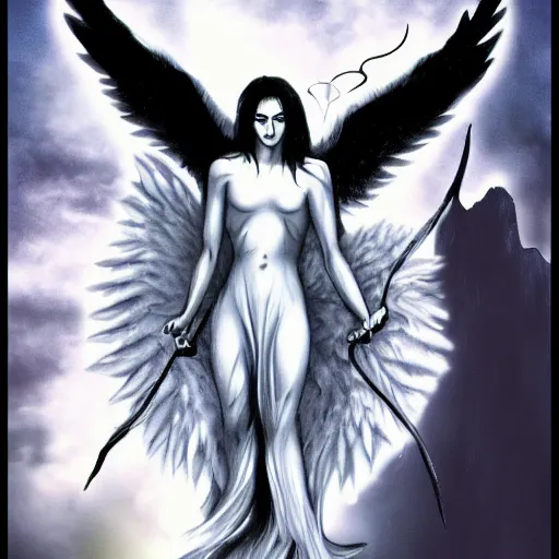 Image similar to hybrid angel demon