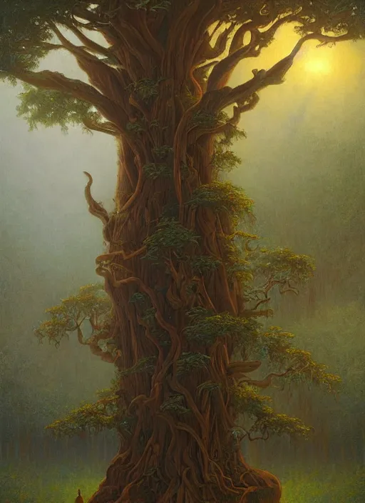 Image similar to ayahuma tree, art by christophe vacher