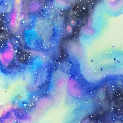 Prompt: opal galaxy, watercolour