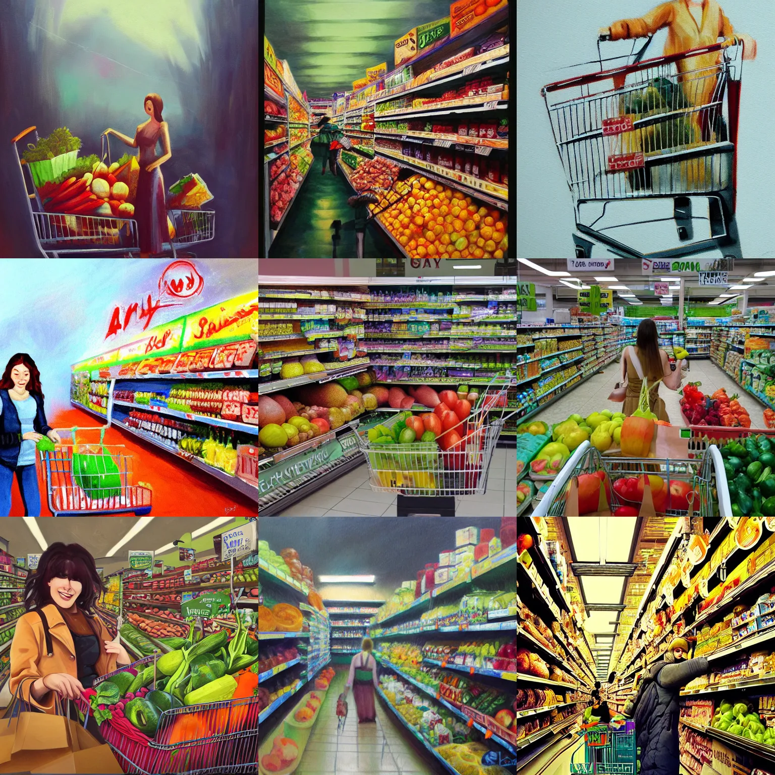 Prompt: shopping groceries, anato finnstark