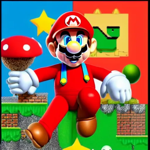 Prompt: Super Mario, in the style of Salvardor Dali