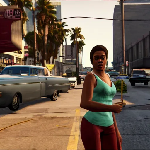 Prompt: wanda maxwell in gta v titlescreen, - n 4