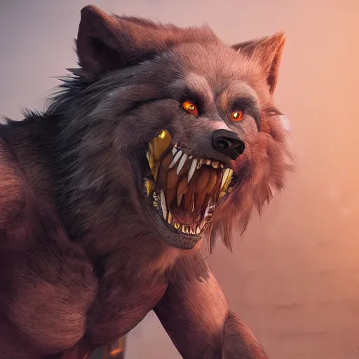 Image similar to cute werewolf from van helsing unreal engine hyperreallistic render 8k character concept art masterpiece