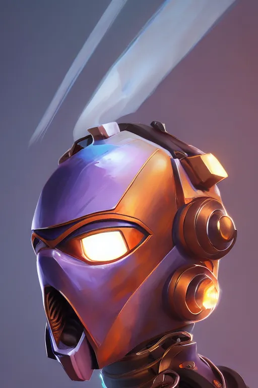 Image similar to epic mask helmet robot ninja portrait stylized as fornite style game design fanart by concept artist gervasio canda, behance hd by jesper ejsing, by rhads, makoto shinkai and lois van baarle, ilya kuvshinov, rossdraws global illumination radiating a glowing aura global illumination ray tracing hdr render in unreal engine 5