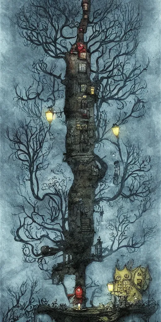 Prompt: a ghost scene by alexander jansson