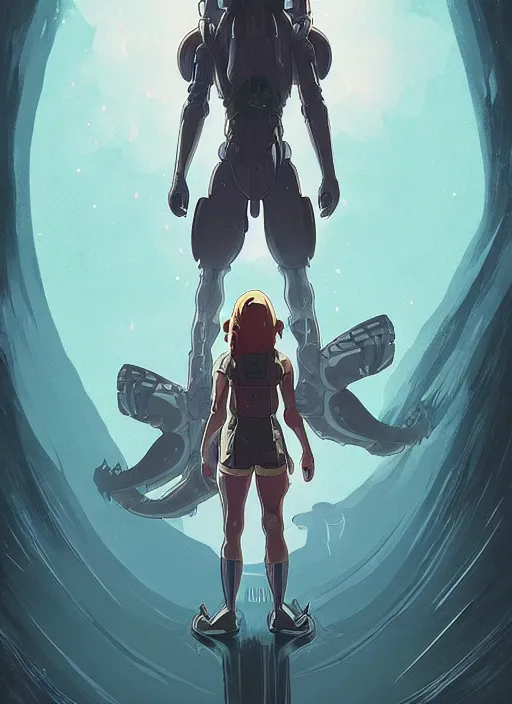 Image similar to poster for alien vs predator by loish, makoto shinkai, studio ghibli, atey ghailan