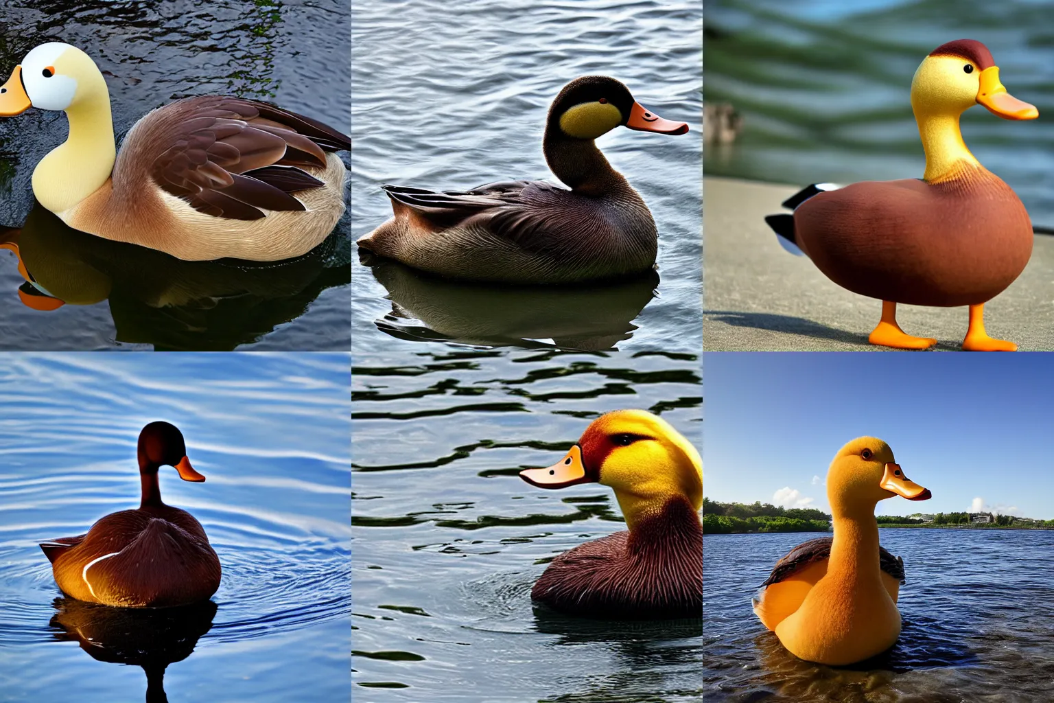Prompt: An ultra realistic photo of a giant duck, award winning, 8k, ultra detailed