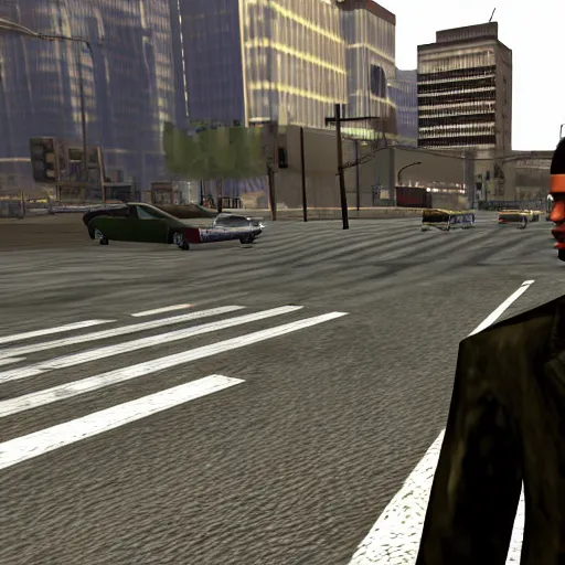 Image similar to grand theft auto 3, 2 0 0 1, gta 3 screenshot, 2 0 0 1 graphics, playstation 2 graphics