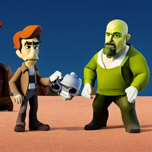 Prompt: Breaking Bad's Badger as a disney infinity figure with no joint articulation, with over simplified planar forms with sharp stylized clothing folds, by Titan Books, product photo