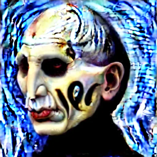 Image similar to voldemort flat nose artgem highly detailed oil on canvas