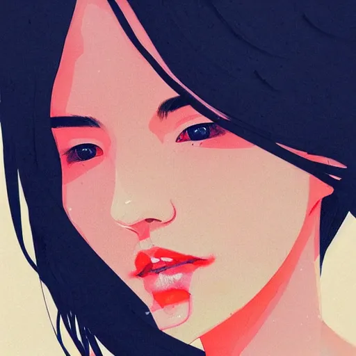 Image similar to a ultradetailed beautiful portrait panting of a stylish woman surrounded by floating koi fish, by conrad roset, greg rutkowski and makoto shinkai, trending on artstation