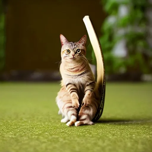 Image similar to a cricket - cat - hybrid, animal photography