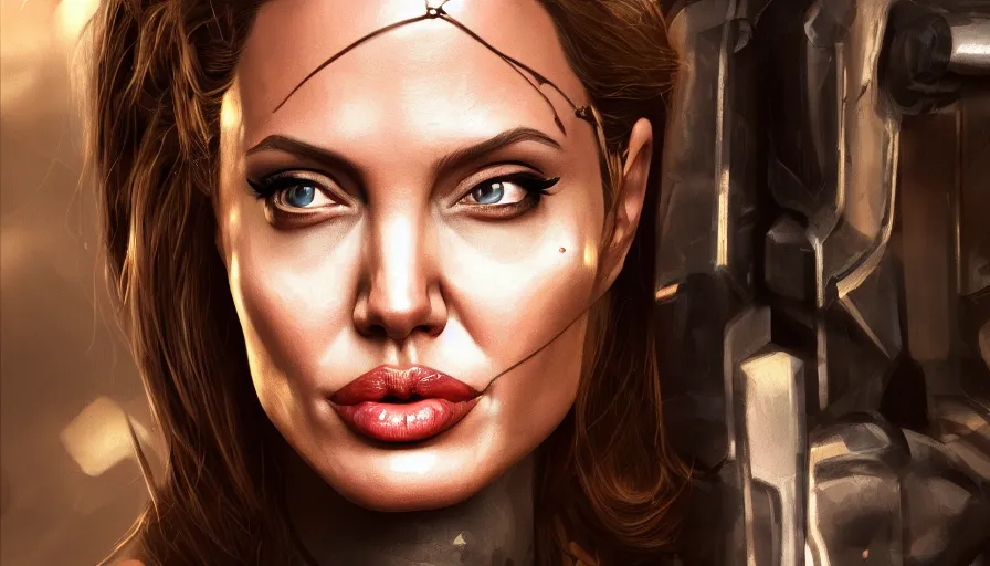 Prompt: Angelina Jolie is Athena, hyperdetailed, artstation, cgsociety, 8k