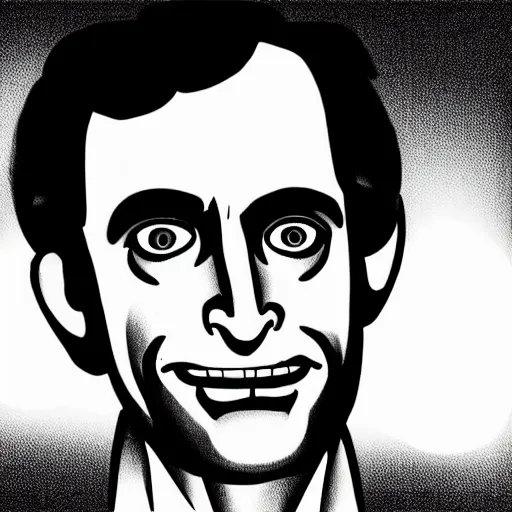 Prompt: ted bundy drawn in the style of mike judge