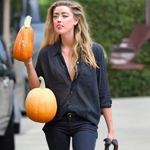 Image similar to gourd amber heard hybrid intercross mix as a gourd