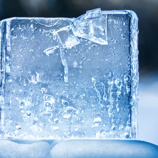 This partially frozen ice cube : r/mildlyinteresting