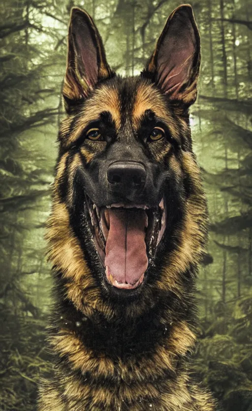 Image similar to close up character portrait icon of the german shepard beast - man military uniform head animal person wearing clothes standing in the bright forest, hidari, color page, tankoban, 4 k, tone mapping, akihiko yoshida